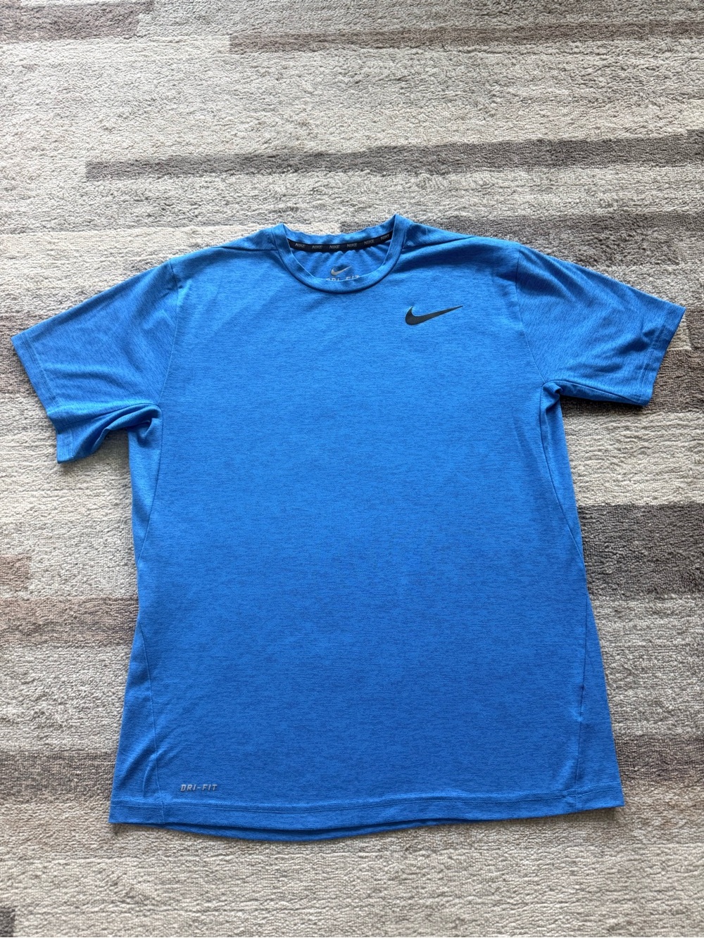 Nike Men’s Royal Blue Short Sleeve Dri-FIT Tee with Black Swoosh